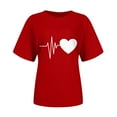 thumbnail image 1 of T-shirt à Manches Courtes pour Femmes Imprimé Saint-Valentin, 1 of 8