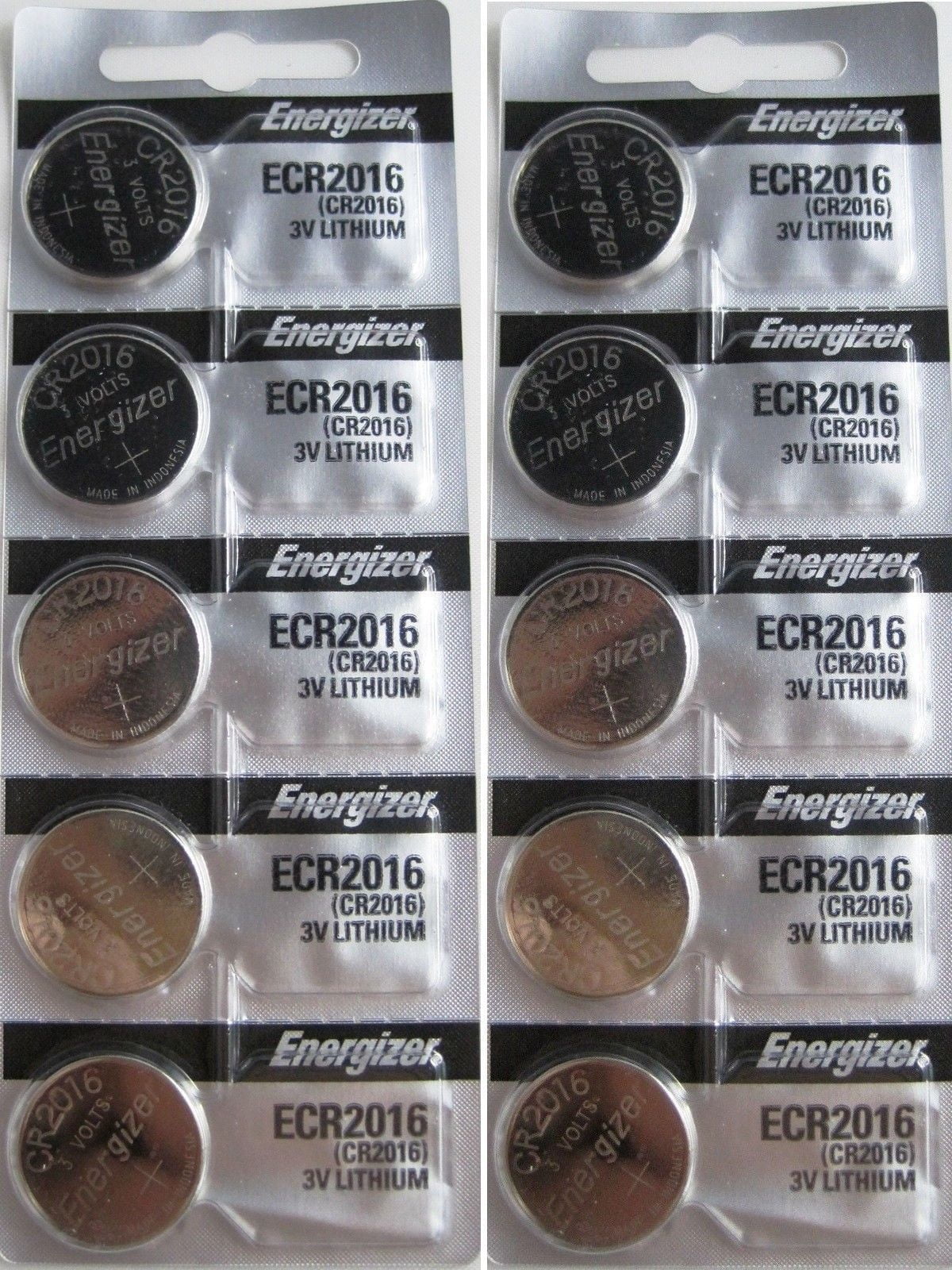 CR2016 Energizer Lithium Batteries (2 packs of 5)