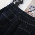 thumbnail image 6 of Navy Blue Denim A-Line Skirt for Women, 2025 New Flared Mid-Length Swing Skirt, Loose Fit Flowy Drop Waist Skirt, 6 of 6