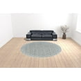 thumbnail image 2 of HomeRoots 511597 10 ft. Blue Silver & Gray Wool Abstract Hand Tufted Handmade Round Area Rug, 2 of 4