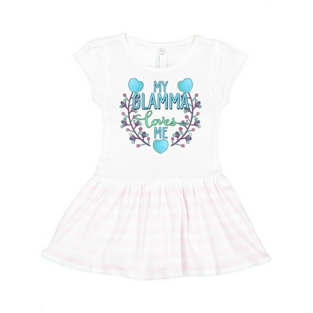 

Inktastic My Glamma Loves me- painted flowers and hearts Gift Toddler Girl Dress