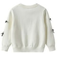 thumbnail image 4 of Zshosam Toddler Cardigan Girls Sweaters Long Sleeve Cardigan Shrugs Button Down Closure Cover Up Tops for Toddler Kids Size 1T 2T,(White 1-2 Years), 4 of 4