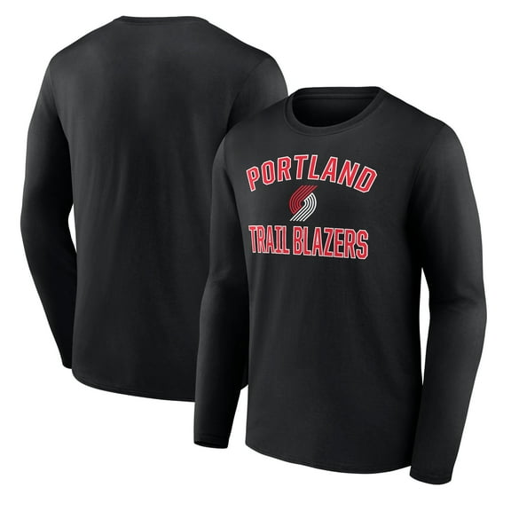 Men's Black Portland Trail Blazers Victory Arch Team Long Sleeve T-Shirt