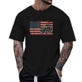 thumbnail image 3 of Farm Tractors Flag Patriotic Farming Gift T-Shirt for Men 254 Anniversary USA Shirt Men's Tee Tops (Black L), 3 of 4
