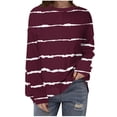 thumbnail image 1 of WRKEKC Chandail en Molleton Mode Tendance pour Femmes, Chandail à Manches Longues Col Rond avec Motifs Uniques pour Style Décontracté Mode Urbaine Vin m, 1 of 5