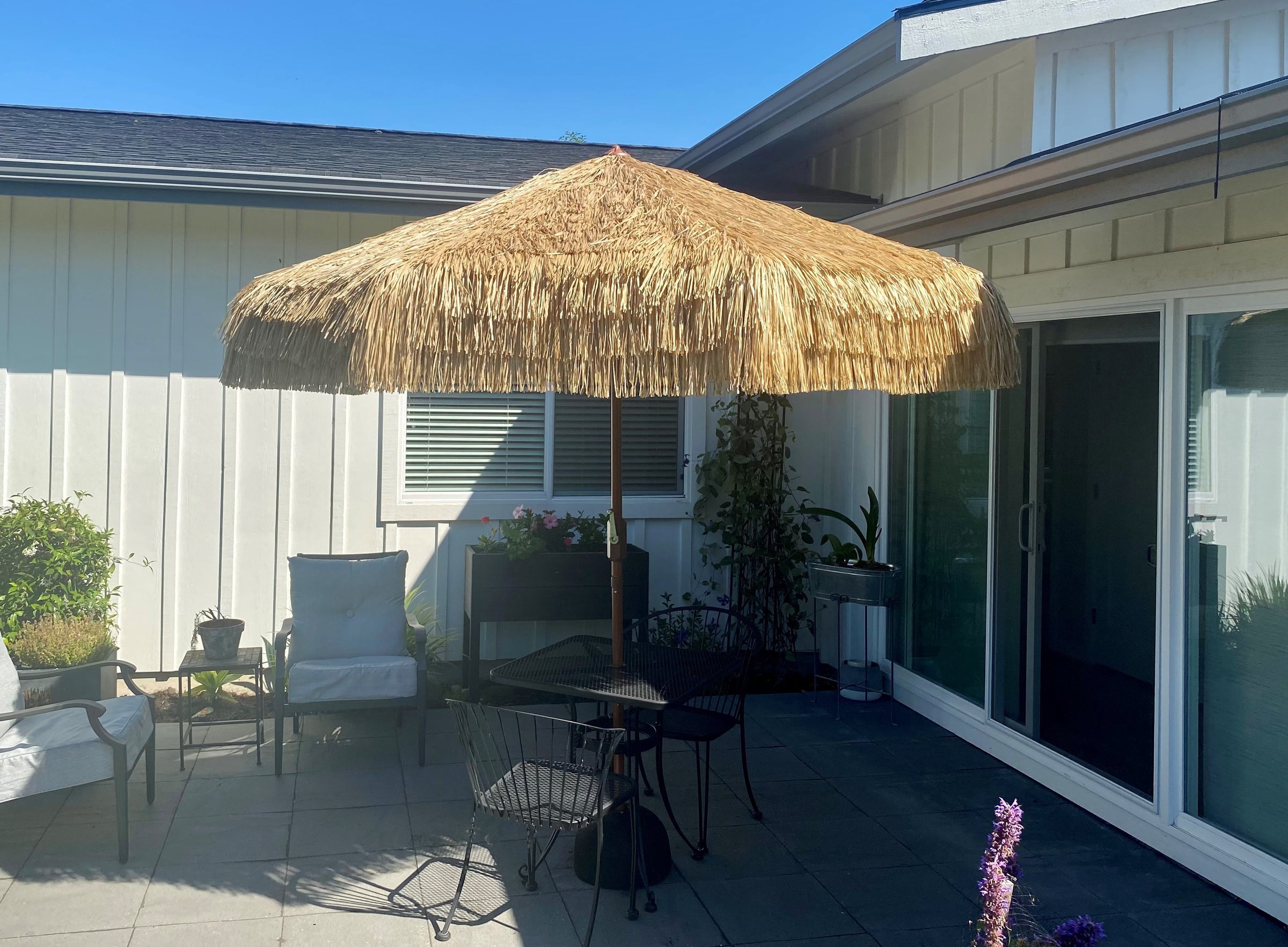 DestinationGear 102" Brown Round Market Patio Umbrellas, Rust Resistant