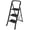 Black, variant on Primy 4 Step Ladder, Folding Step Stool with Extra Wide Anti-Slip Pedal and Top Handrail, 350lbs Lightweight Portable Sturdy Steel Ladders for Household Kitchen Office Outdoor