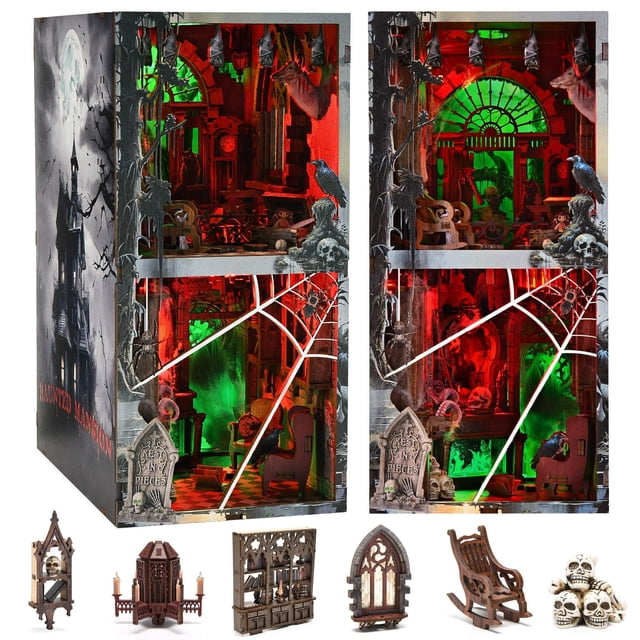 Kit de libretas en miniatura para casa de muñecas fifijoy Haunted Horror