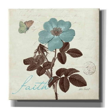 Epic Graffiti 'Touch of Blue II - Faith' by Katie Pertiet, Canvas Wall Art, 26"x26"