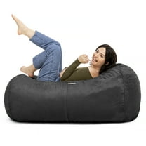 Jaxx Sofa Saxx 4-Foot Bean Bag Lounger for Kids & Teens, Black