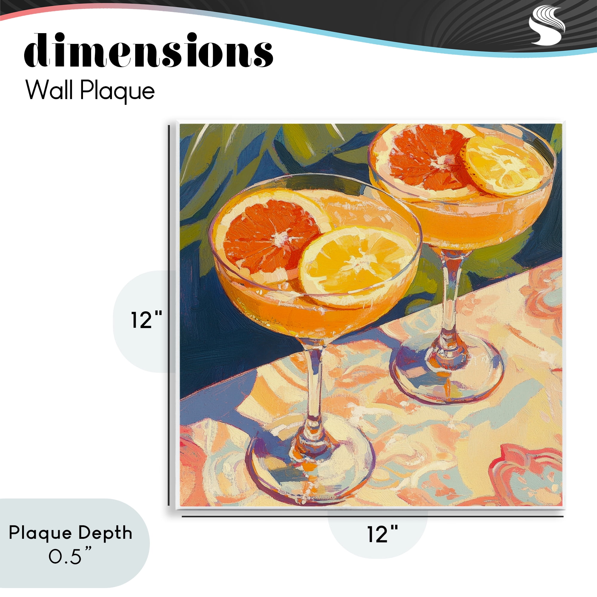 Stupell Industries Fruity Summer Cocktails Wall Plaque Art, design by Petal Prints Design