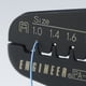 thumbnail image 2 of Pinzas prensadoras ENGINEER Precision PA-09 para cables AWG32-AWG20, 2 of 9