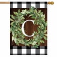 thumbnail image 2 of Briarwood Lane Wreath Monogram C Double-Sided House Flag, 2 of 4