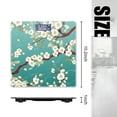 thumbnail image 2 of Bathroom Scale, Highly Accurate Digital Body Scale,Precisely Measures Weight up to 400 lbs-White Flowers On Turquoise Background, 2 of 4