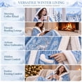 thumbnail image 5 of LOWLHOME Christmas Heated Robe for Women, Adjustable Temperature Wearable Heated Blanket, Soft Warm Flannel Fabric for Home Lounging and Winter Comfort, 5 of 6