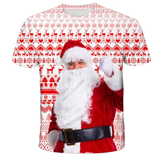 New Year T-shirt Cute Deer Fashion Merry Christmas Girl Print Shirt Girls Funny Holiday Graphic T-shirt9T Gong Bohan LED