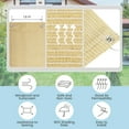 thumbnail image 2 of Ablegrid 8' x 12' Outdoor Beign Mesh Sun Shades Canopy, Waterproof UV Block Protection, 2 of 7