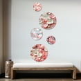 thumbnail image 2 of Designart "Seashell Oasis Escape" Abstract Round Wall Art Set Of 5 - Pink Coastal Hallway Metal Art Print Set, 2 of 6