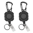 thumbnail image 2 of Belt Clip Key , 31.5in Retractable Key Chain Stainless Steel Wire Frosted Shell  For Daily Use, 2 of 8