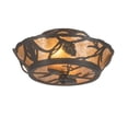 thumbnail image 4 of Meyda Tiffany 199593 Whispering Pines 2 Light 10" Wide Semi-Flush Ceiling Fixture - Black, 4 of 6