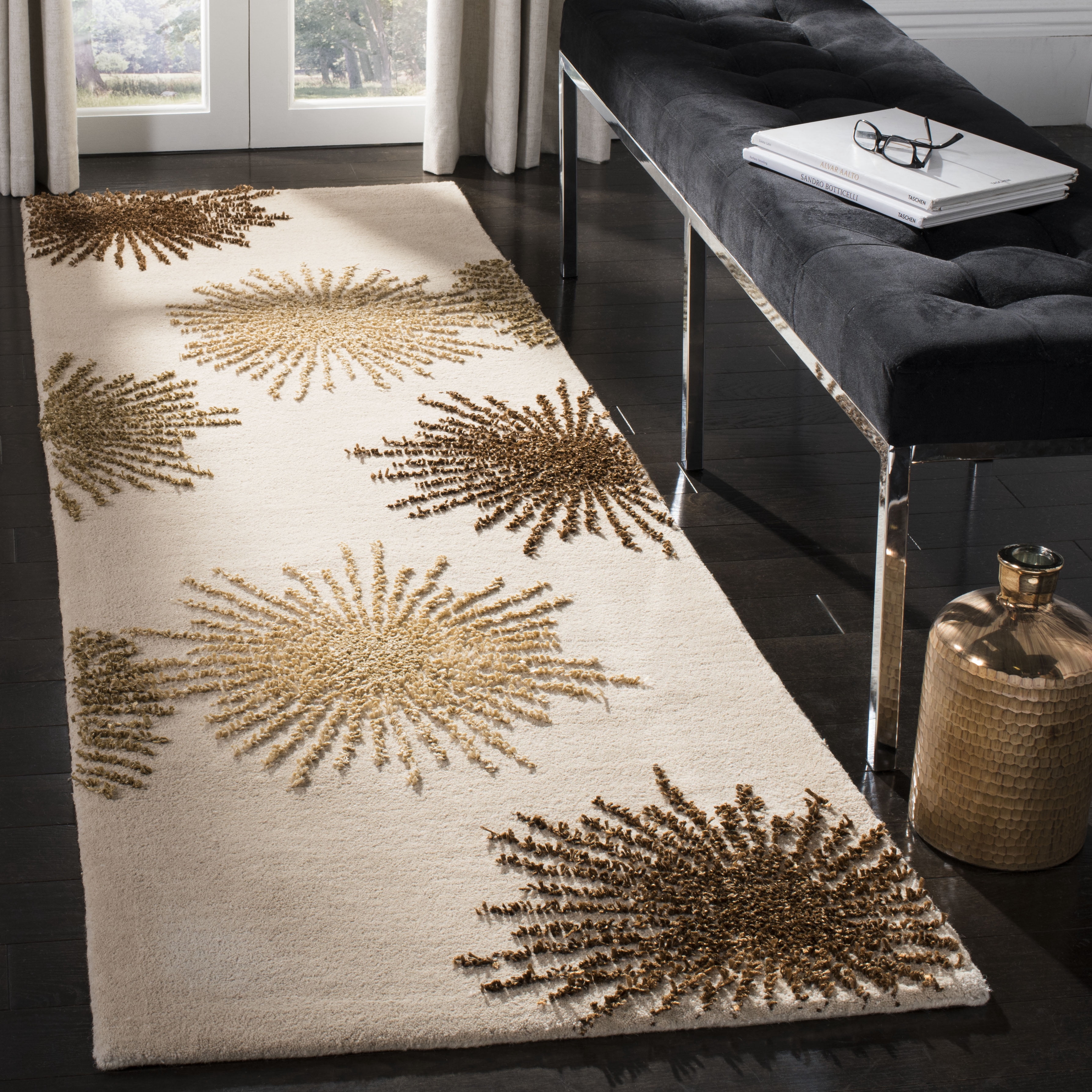 SAFAVIEH Soho Fiesta Geometric Runner Rug, Beige, 2'6" x 10'