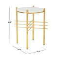 thumbnail image 5 of SAFAVIEH Jenesis Modern Round Accent Table, Hunter Green/Gold, 5 of 7