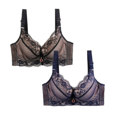 YEJIMAN Pack of 2 Sports Bra Small Women s Breathable Plus Sports Size Lace Bra Women s Bras Sexy  Green Lace Underwear For Women  Nylon Spandex Tummy Control Underwear For Women