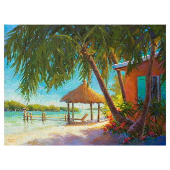 Masterpiece Art Gallery A Day In Island Paradise Bright By Kathleen Denis Canvas Art Print 30" x 40"