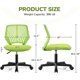 thumbnail image 3 of Songqin Kids Cute Desk Chair Armless Small Computer Chair with Lumbar Support for Teens Low-Back Bedroom School, Green, 3 of 11