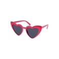 thumbnail image 2 of Juniors Plastic Heart Pink Frame Smoke Lens Sunglasses, 2 of 3