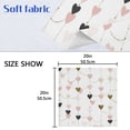 thumbnail image 5 of 20"x20" Satin Dinner Napkin Hearts and String Garland Table Napkins for Wedding Birthday Restaurant Party Tableware Decoration 6 Pack, 5 of 6