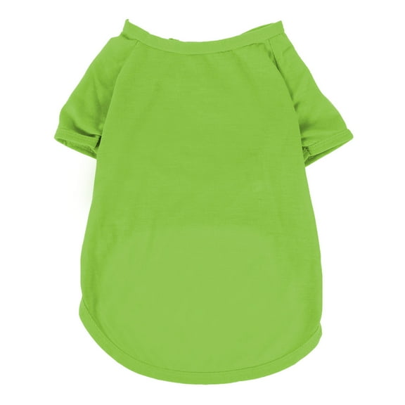 Pet Dog Cat Cotton Blend Summer Short Sleeve T-Shirt Vest Clothes Green Size M