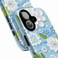 thumbnail image 3 of Blue Floral Phone Case for iPhone 16 15 14 13 12 11 Pro Max – Dual Layer Shockproof Cute Daisy Flower Design Cover, 3 of 6