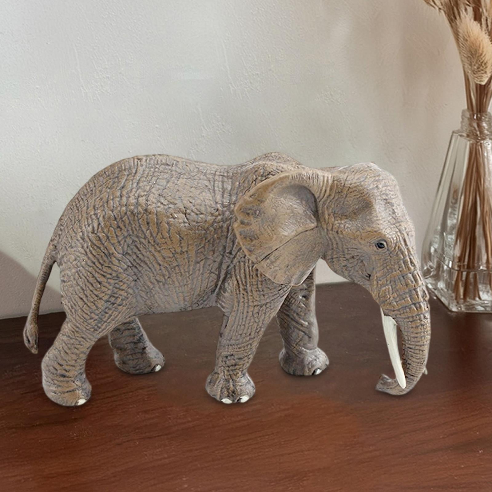 Elephant Model Animal Toy Desktop Ornament Hand Painted PVC Educational Gift for Boys Girls Living Room Office