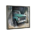 thumbnail image 5 of Stupell Industries Weathered Country Barn Vintage Green Pickup Truck Painting Luster Gray Floating Framed Canvas Print Wall Art, Design by White Ladder, 5 of 5