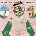 thumbnail image 3 of GASTROPOD Dog Dresses for Small Dogs Girl,Polyester Solid Everyday Dress Small Dog Clothes,Fluffy Sleeve Design with Flower Small Dog Costume,Pink,Xl, 3 of 7