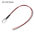 thumbnail image 2 of Luz LED preconectada, DC 3-6V 20mA - Lámpara roja preconectada de 10 mm para bricolaje, 2 of 4