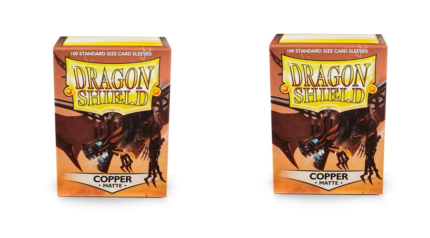 2 Packs Dragon Shield Matte Copper Standard Size 100 ct Card Sleeves Value Bundle!