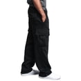 thumbnail image 5 of Domuza Cargo Sweatpants for Men Baggy Wide Leg Drawstring Sweatpants 2026 Trendy Outdoor Open Bottom Jogger Trousers with Multi Pockets Black L, 5 of 6
