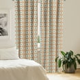 thumbnail image 2 of Ambesonne Classic Window Curtains, Geometric Forms, Each 28" W x 84" L, Mustard Beige, 2 of 4