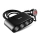 thumbnail image 1 of Adaptador de cargador de coche YONGSHENG divisor de encendedor de cigarrillos 3 enchufes 100w 12v 24v USB Dual, 1 of 5