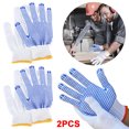 thumbnail image 1 of Guantes Laboral Btafrte Hilo Algodón Transpirable Protectores Cuentas Puntos PVC Color Blanco, 1 of 8