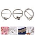 thumbnail image 4 of 3 pinzas para camisetas, de aleación de metal, para bufandas, con forma de anillo, redondas y con hebillas., 4 of 5