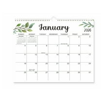 2026 Monthly Wall Calendar Large Grid Blocks Spiral Bound Organizer for Home Office School Planning Scheduling