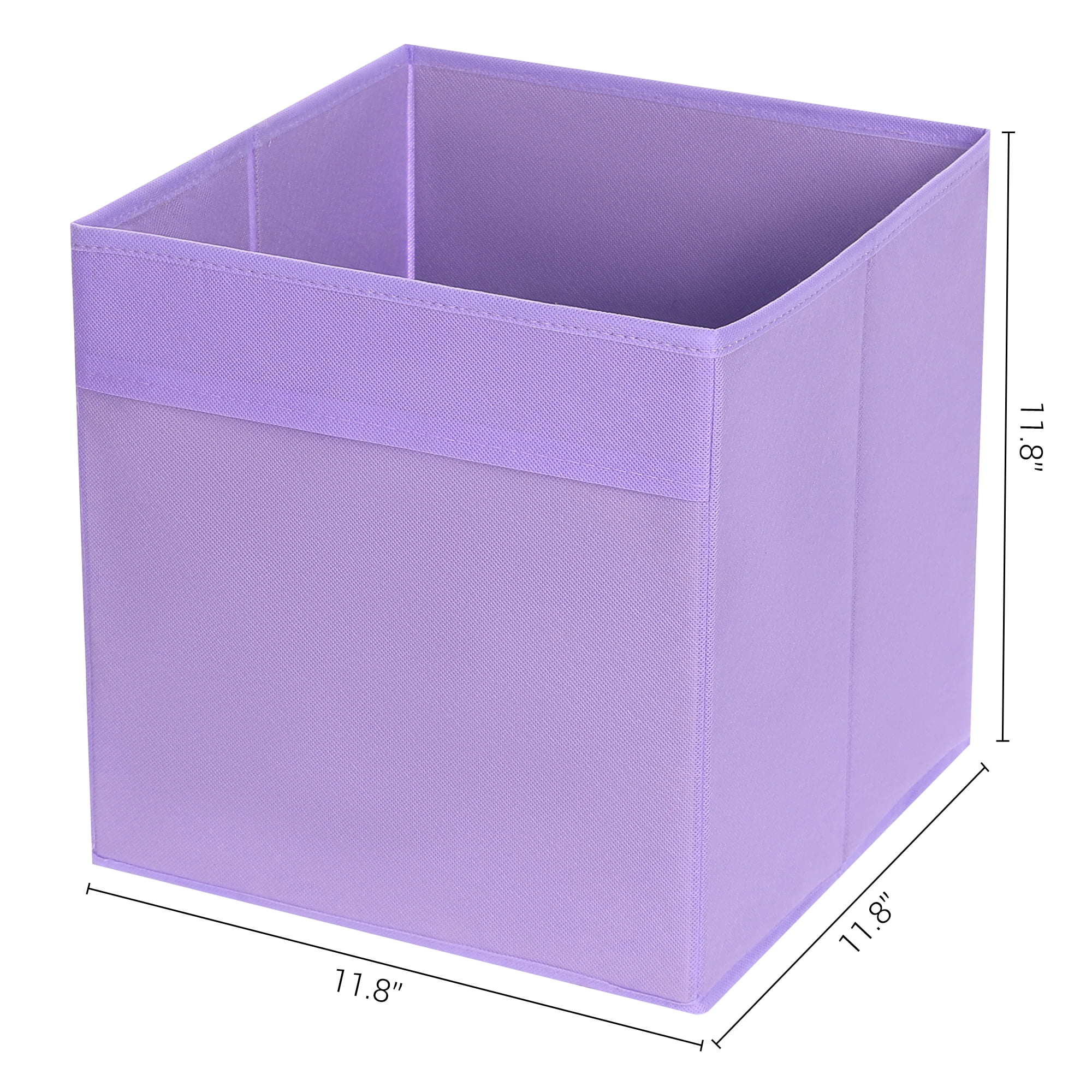REGALWOVEN Collapsible Fabric  Storage Cube, Storage Bin for Shelves Closet, Storage Basket Purple 12*12*12in