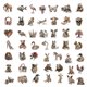 thumbnail image 4 of Pegatinas con esculturas de animales, vinilo impermeable, grafiti, 50 unidades, 4 of 4
