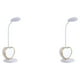 thumbnail image 3 of Billuyoard Lámpara de escritorio LED recargable de plástico con puerto de carga USB Solución de carga cómoda y rápida ORO BLANCO ORO BLANCO 2Conjunto, 3 of 6