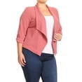 thumbnail image 2 of Women's Plus Size Women's Trendy Style Open Front Casual Blazer Jacket, 2 of 4