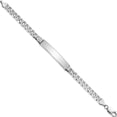 thumbnail image 2 of 14K White Gold Wg Flat Curb Link Id Bracelet (7 X 7.5) Made In United States lid64w-7, 2 of 5