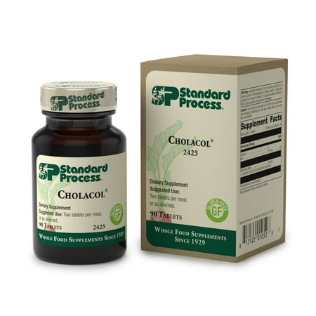 Standard Process Adrenal Standard Process - Cholacol - Healthy Fat Digestion Support Supplement, Provides Iron, Collinsonia, and Bile Salts, Gluten Free - 90 Tablets ()